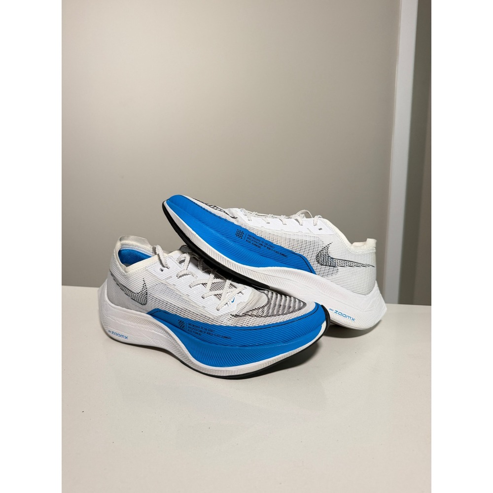 Nike ZoomX Vaporfly NEXT% 2 Mens 11.5 White Blue CU4111-102 Racing Shoes